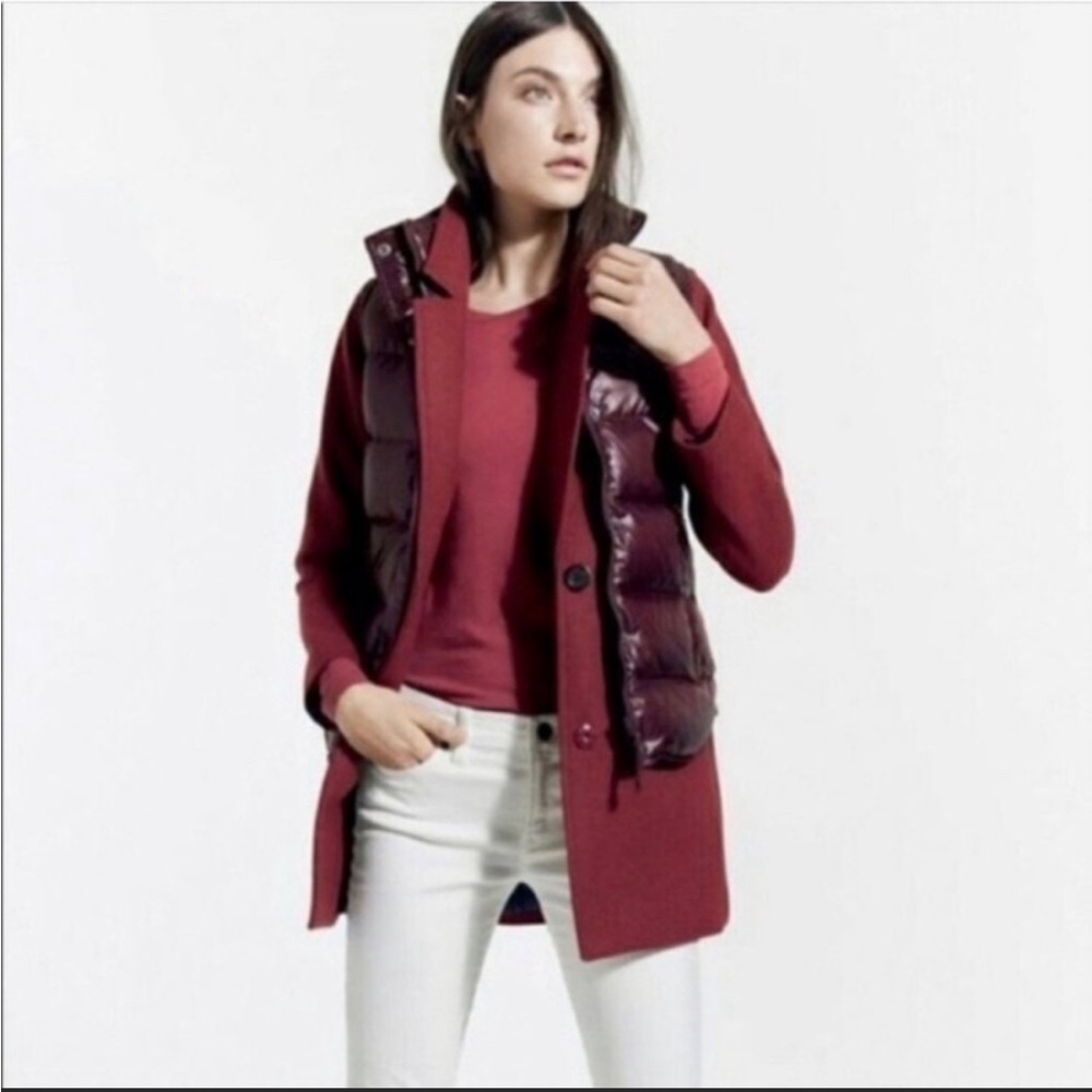 JCrew puffer vest size small burgundy